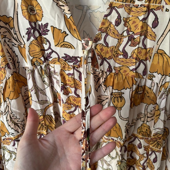 Maaji | Women's Boho Hippie Floral Lightweight Flowy Mini Dress Size Small - Picture 8 of 9